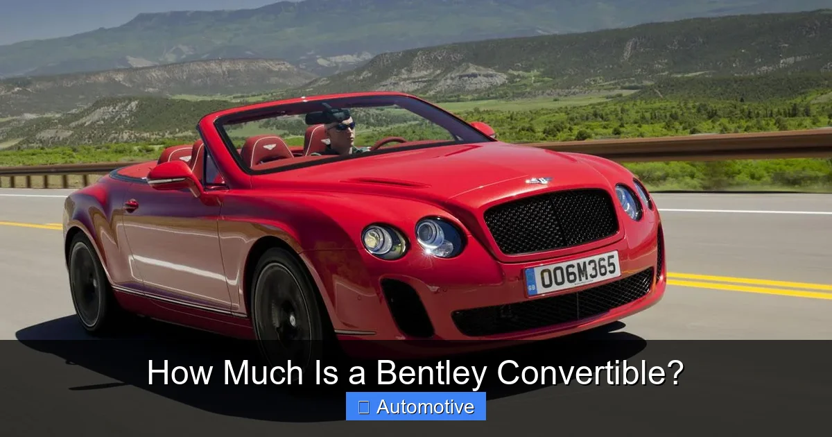How Much Is a Bentley Convertible?