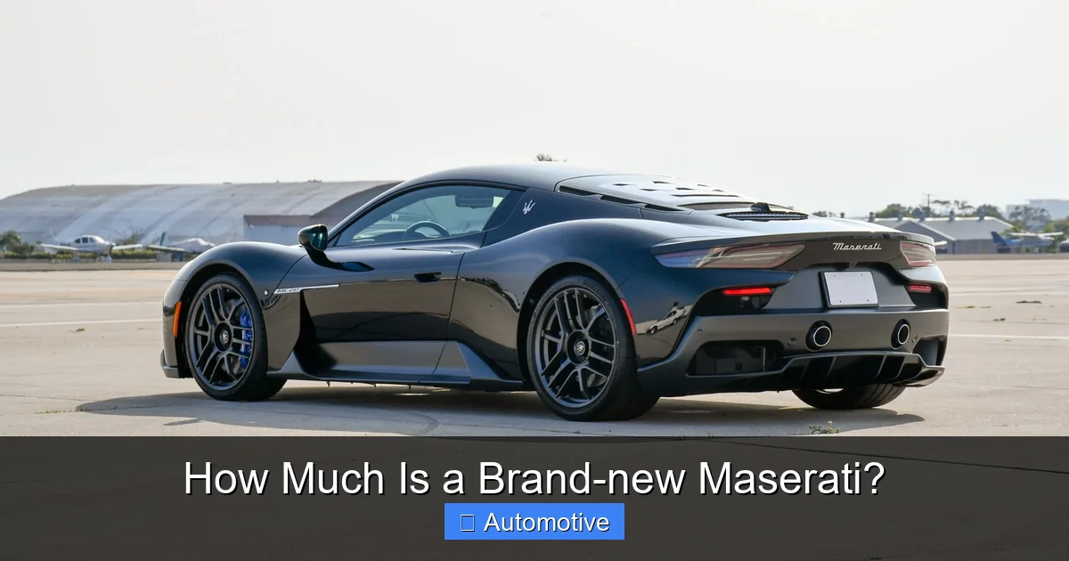 How Much Is a Brand-new Maserati?