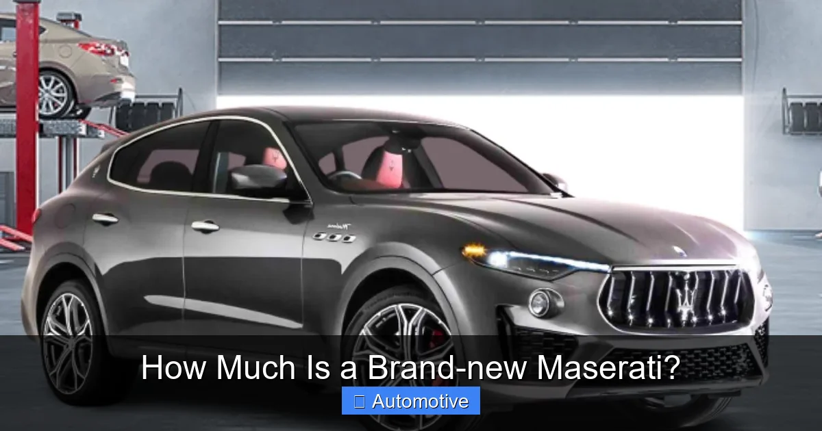 How Much Is a Brand-new Maserati?