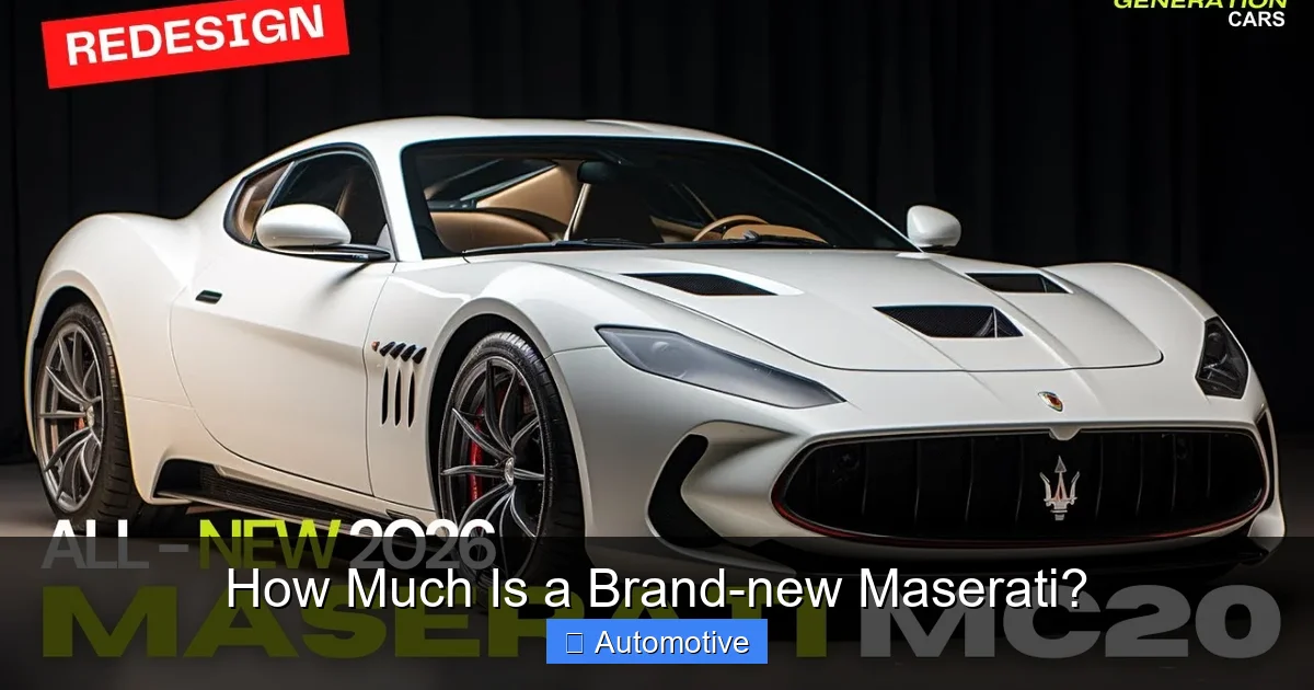 How Much Is a Brand-new Maserati?