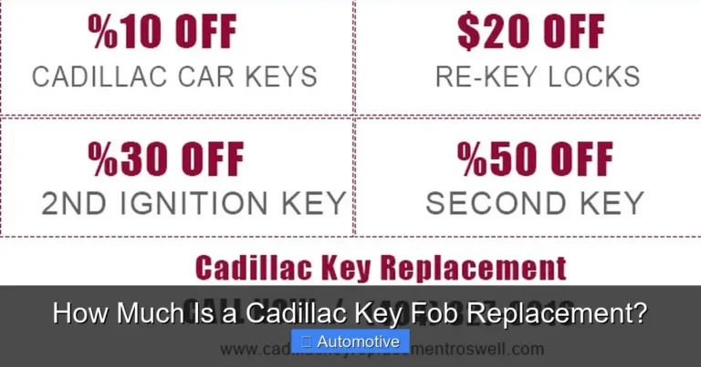 How Much Is a Cadillac Key Fob Replacement?
