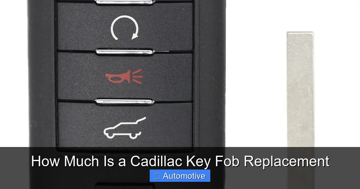 How Much Is a Cadillac Key Fob Replacement