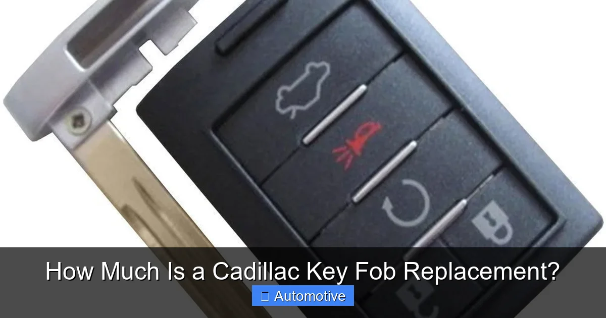 How Much Is a Cadillac Key Fob Replacement?