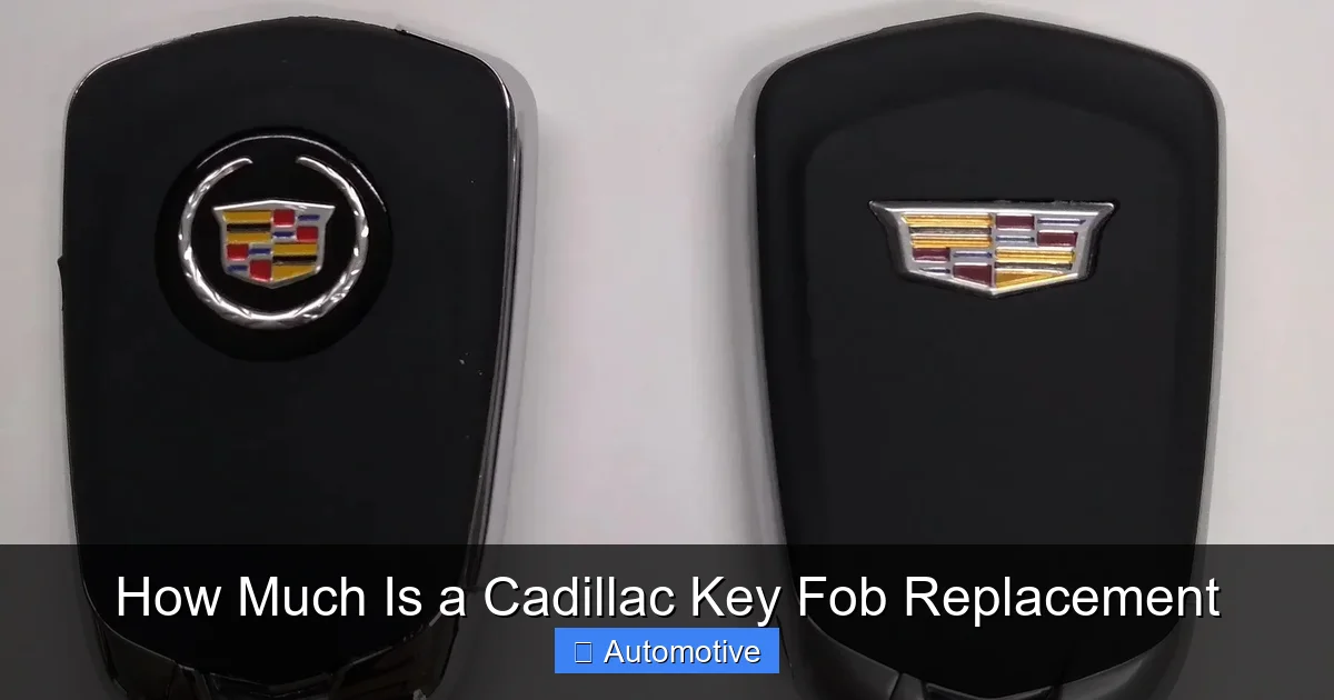 How Much Is a Cadillac Key Fob Replacement