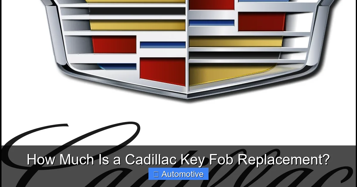 How Much Is a Cadillac Key Fob Replacement?