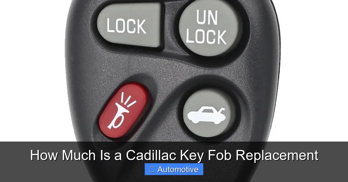 How Much Is a Cadillac Key Fob Replacement