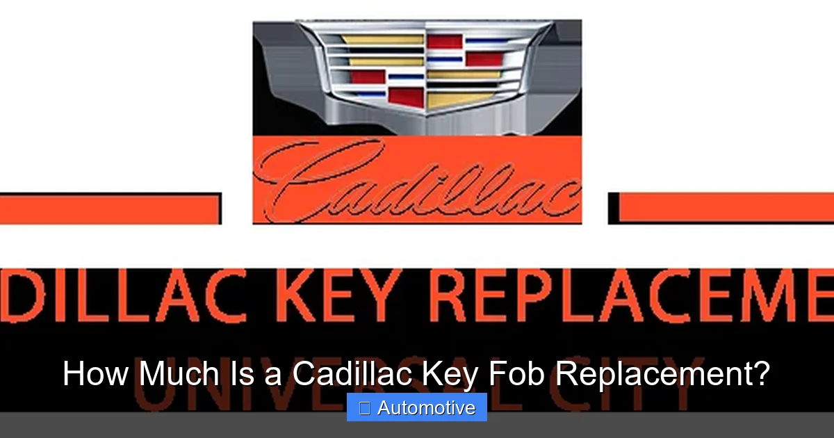 How Much Is a Cadillac Key Fob Replacement?