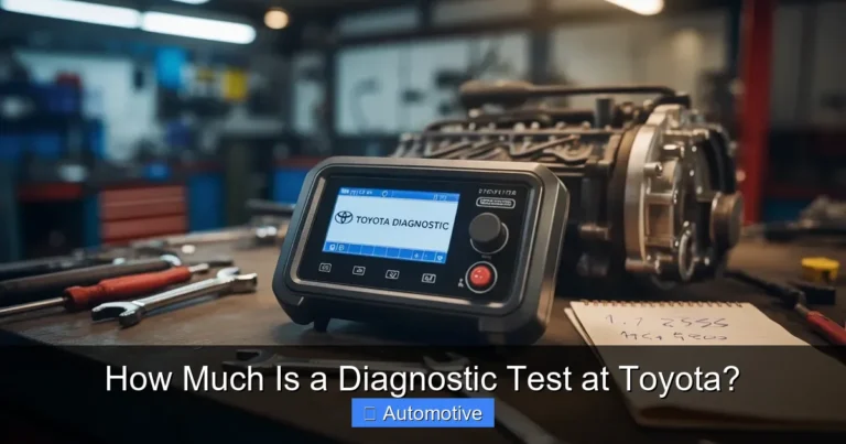 How Much Is a Diagnostic Test at Toyota?