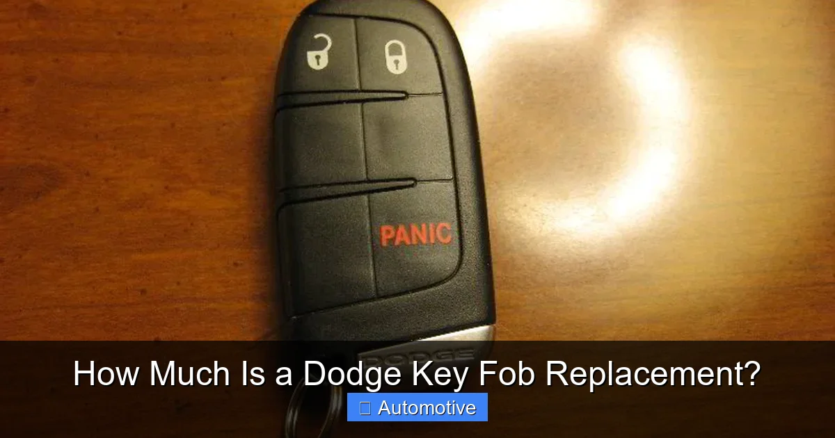 How Much Is a Dodge Key Fob Replacement?