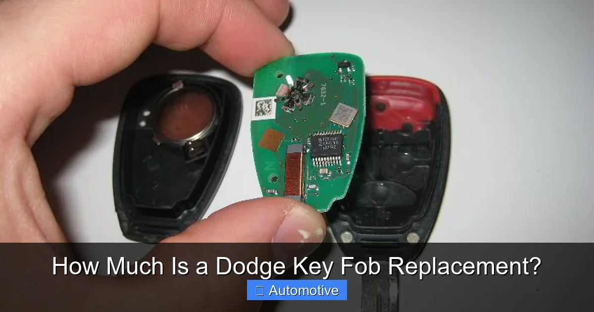 How Much Is a Dodge Key Fob Replacement?