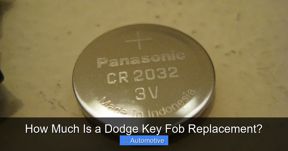 How Much Is a Dodge Key Fob Replacement?