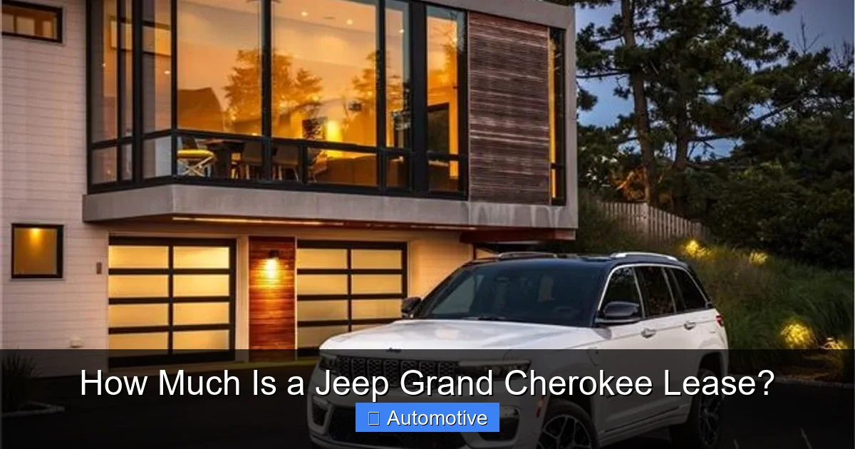 How Much Is a Jeep Grand Cherokee Lease?
