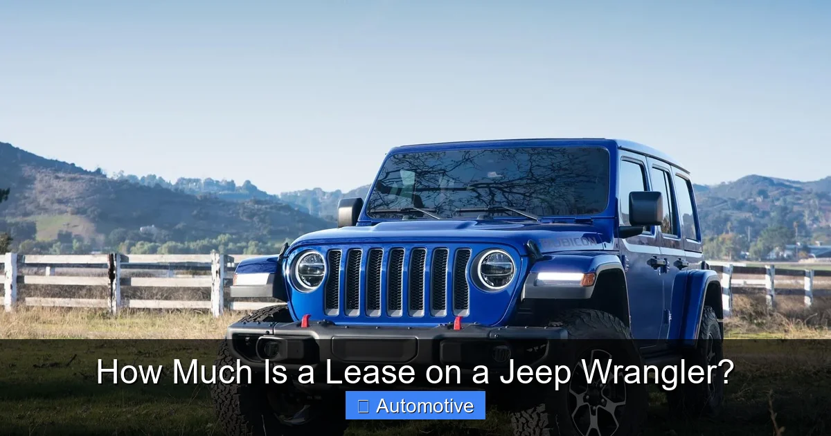 How Much Is a Lease on a Jeep Wrangler?