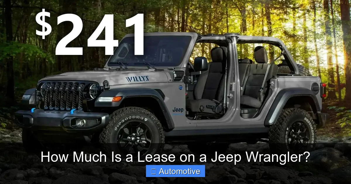 How Much Is a Lease on a Jeep Wrangler?