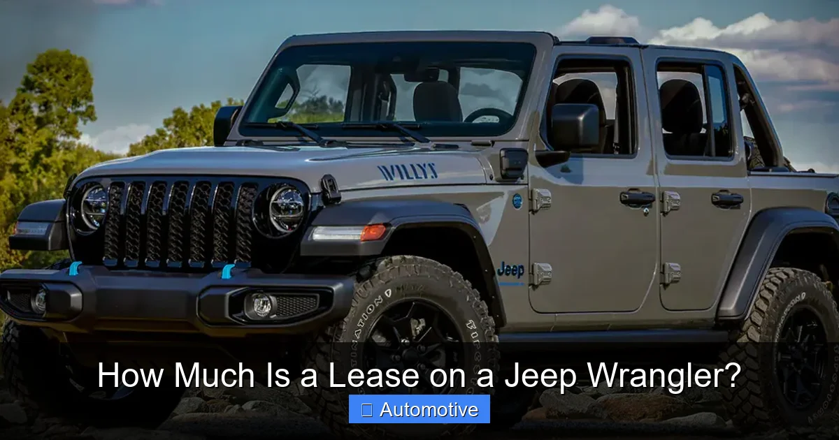 How Much Is a Lease on a Jeep Wrangler?