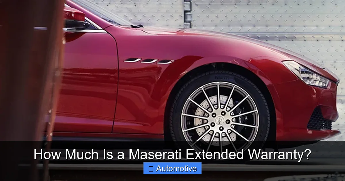 How Much Is a Maserati Extended Warranty?