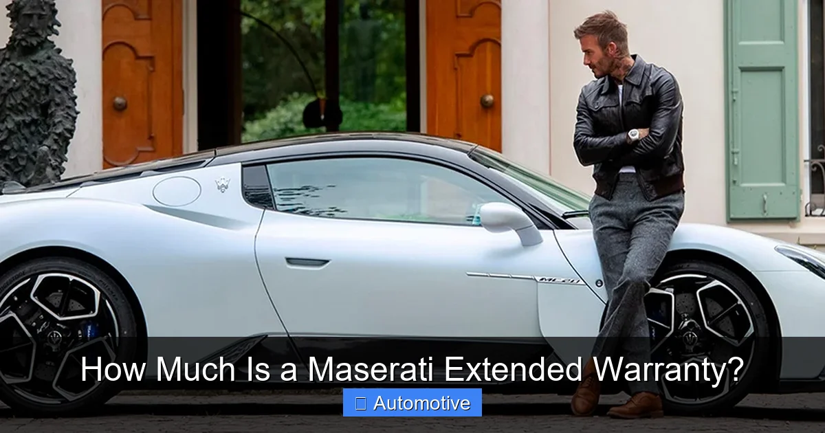 How Much Is a Maserati Extended Warranty?