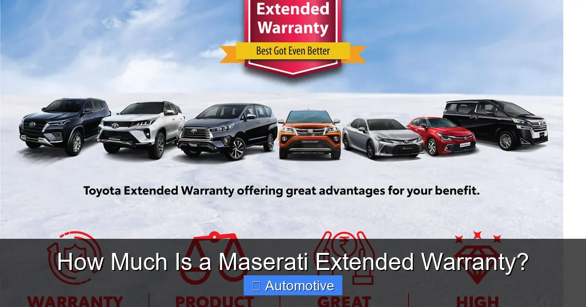 How Much Is a Maserati Extended Warranty?