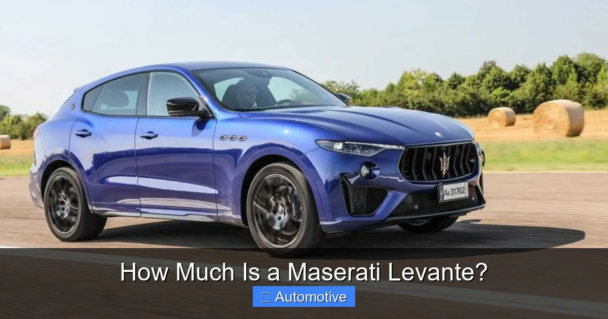 How Much Is a Maserati Levante?