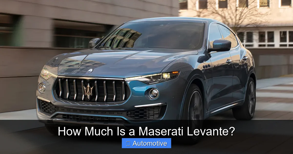 How Much Is a Maserati Levante?