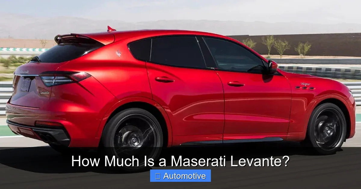 How Much Is a Maserati Levante?