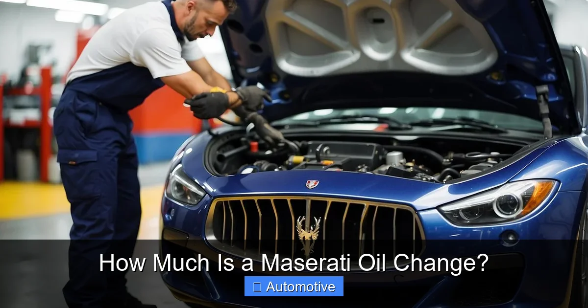 How Much Is a Maserati Oil Change?