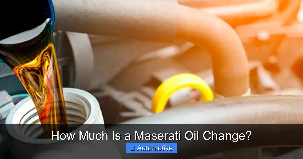 How Much Is a Maserati Oil Change?