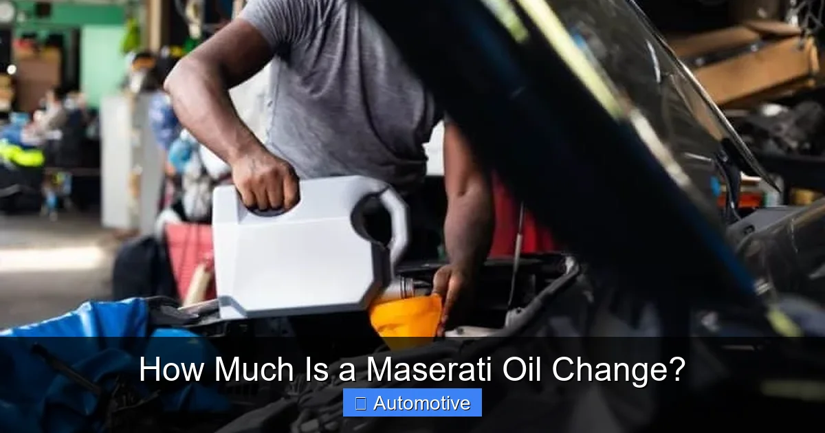 How Much Is a Maserati Oil Change?