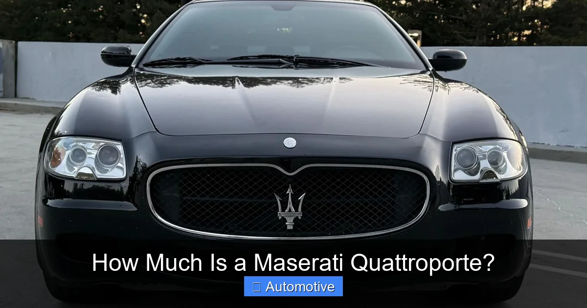 How Much Is a Maserati Quattroporte?