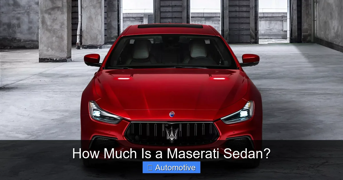 How Much Is a Maserati Sedan?
