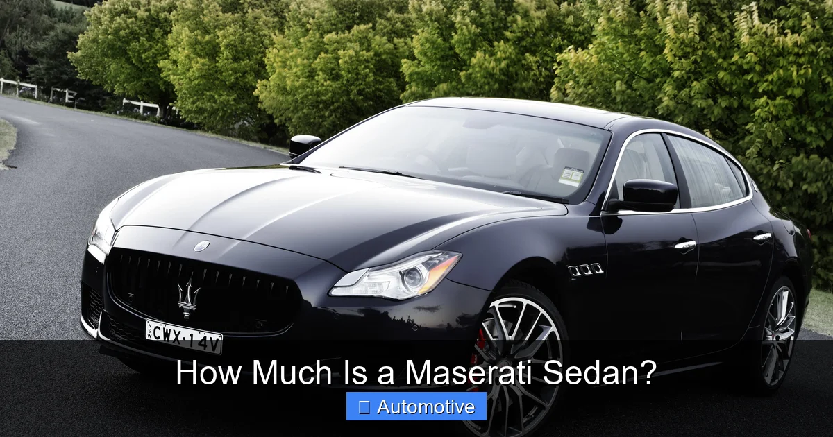 How Much Is a Maserati Sedan?