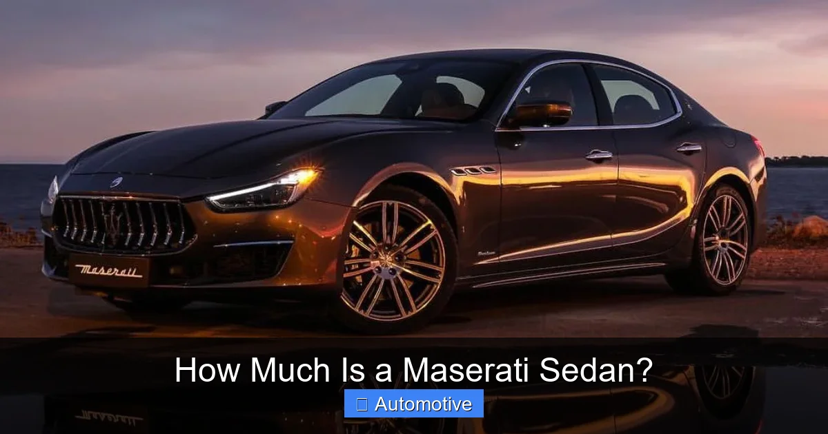 How Much Is a Maserati Sedan?