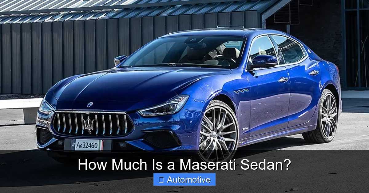 How Much Is a Maserati Sedan?