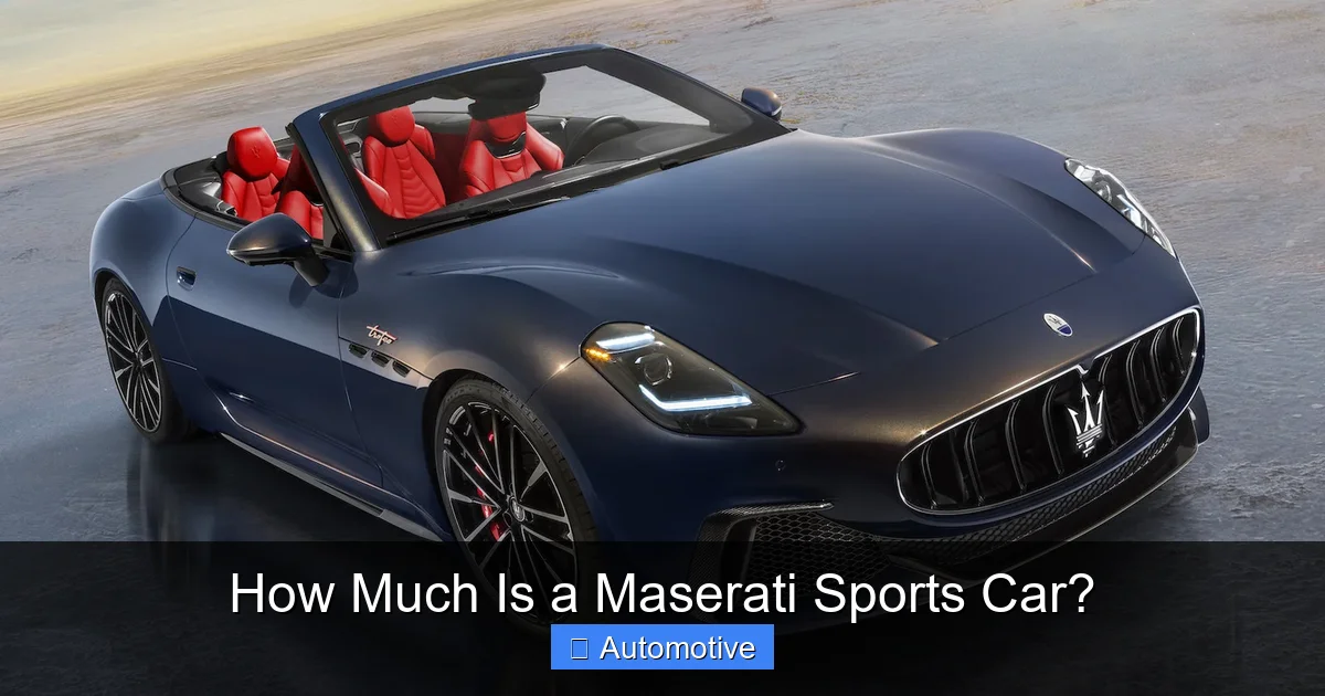 How Much Is a Maserati Sports Car?