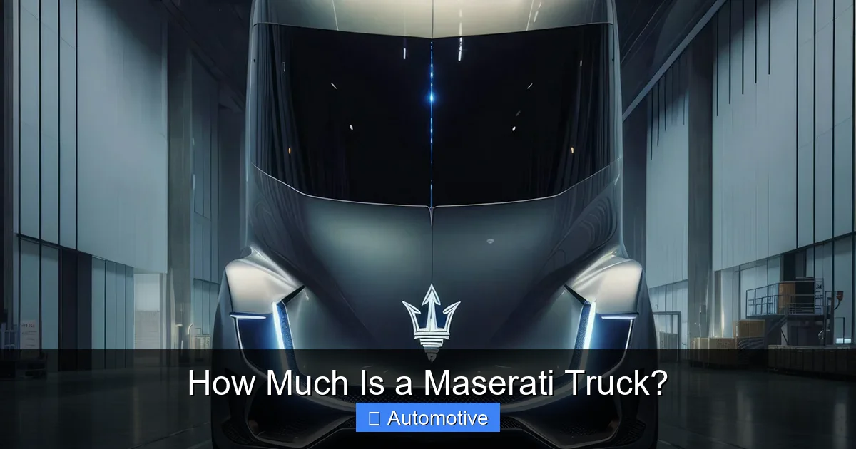 How Much Is a Maserati Truck?