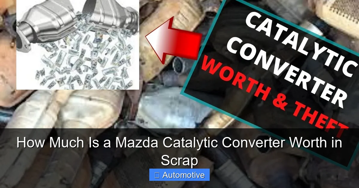 How Much Is a Mazda Catalytic Converter Worth in Scrap