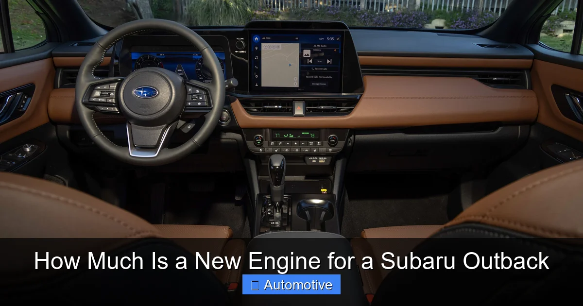 How Much Is a New Engine for a Subaru Outback