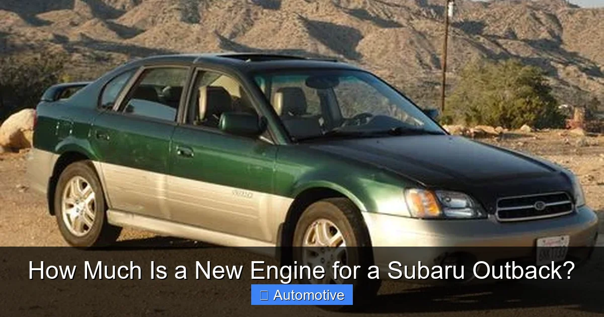 How Much Is a New Engine for a Subaru Outback?