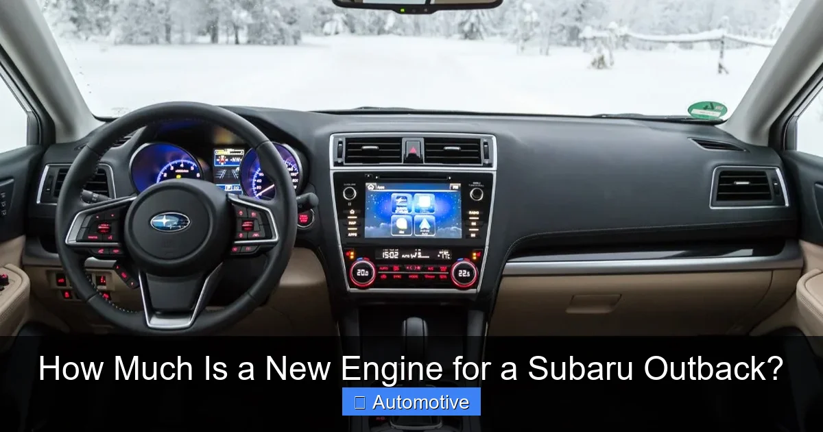 How Much Is a New Engine for a Subaru Outback?
