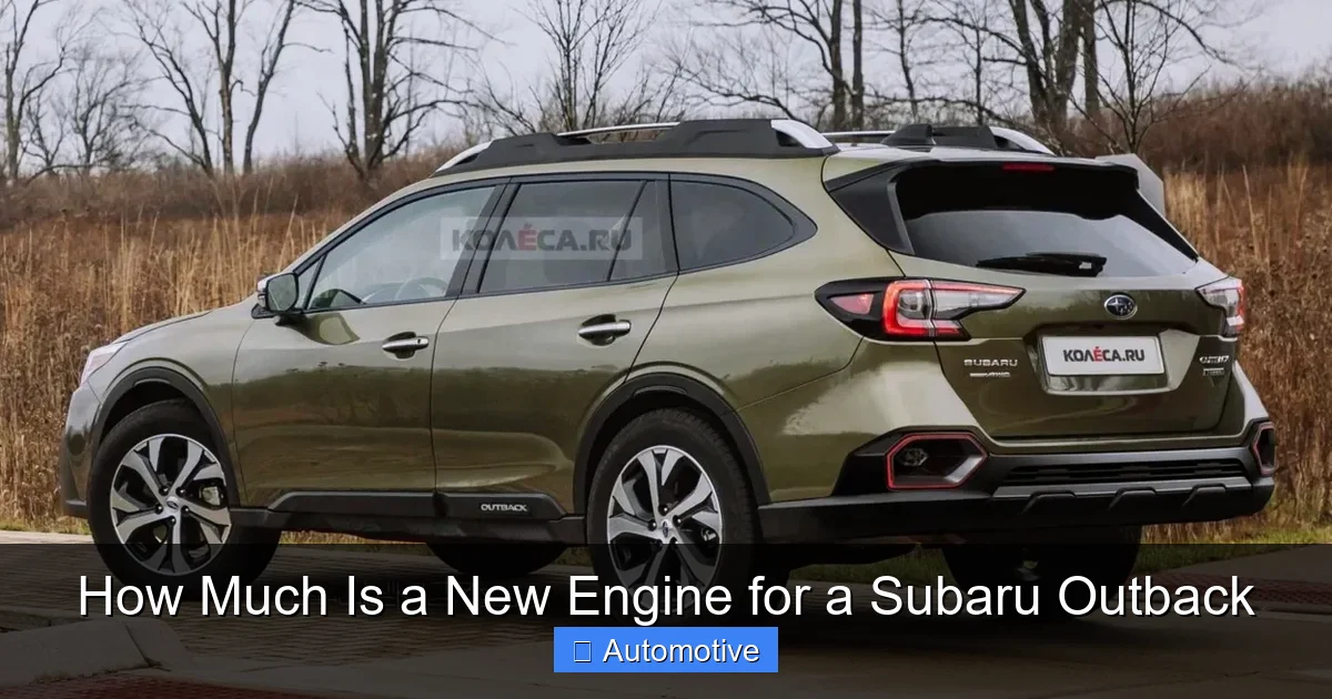 How Much Is a New Engine for a Subaru Outback