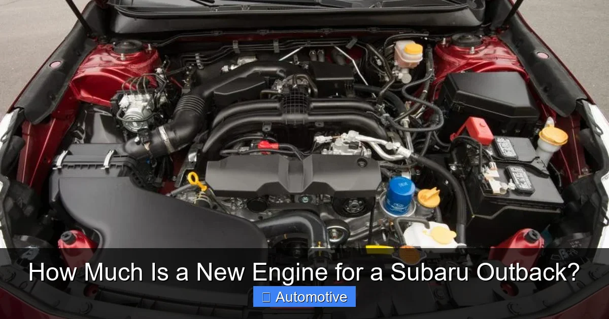 How Much Is a New Engine for a Subaru Outback?