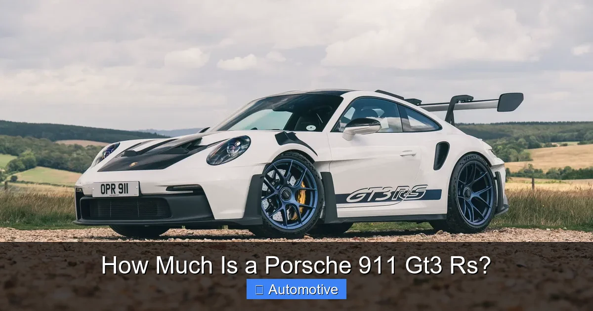How Much Is a Porsche 911 Gt3 Rs?