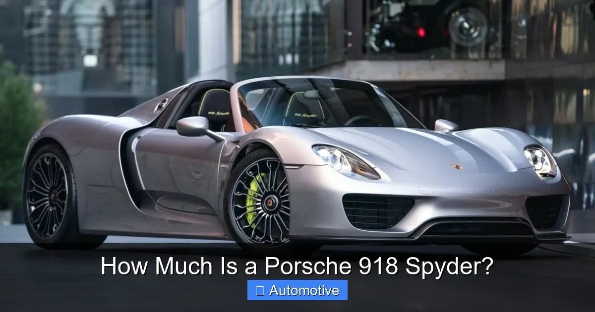 How Much Is a Porsche 918 Spyder?