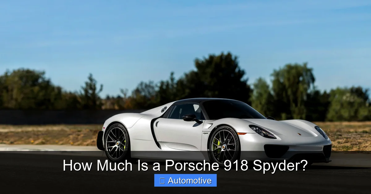 How Much Is a Porsche 918 Spyder?