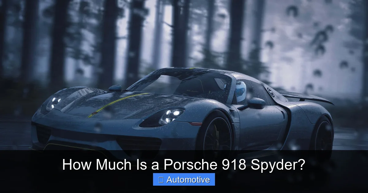 How Much Is a Porsche 918 Spyder?