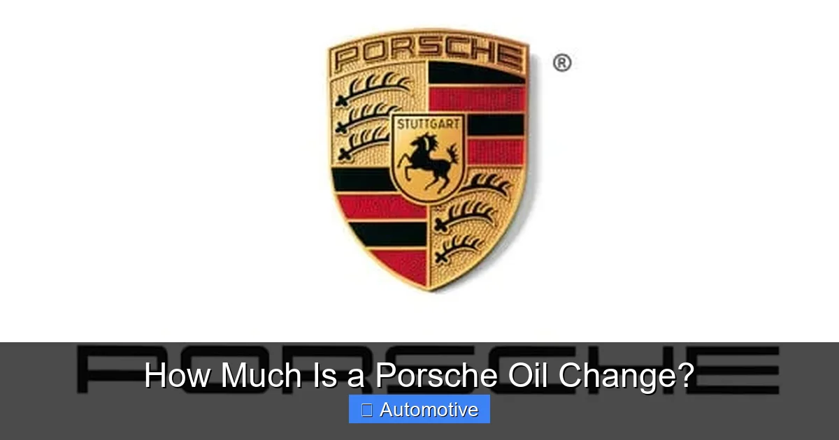 How Much Is a Porsche Oil Change?