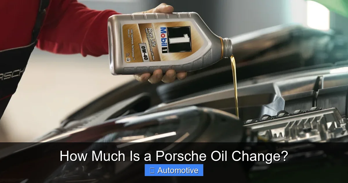 How Much Is a Porsche Oil Change?