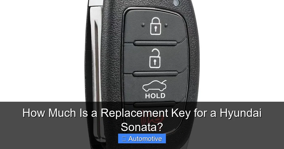 How Much Is a Replacement Key for a Hyundai Sonata?