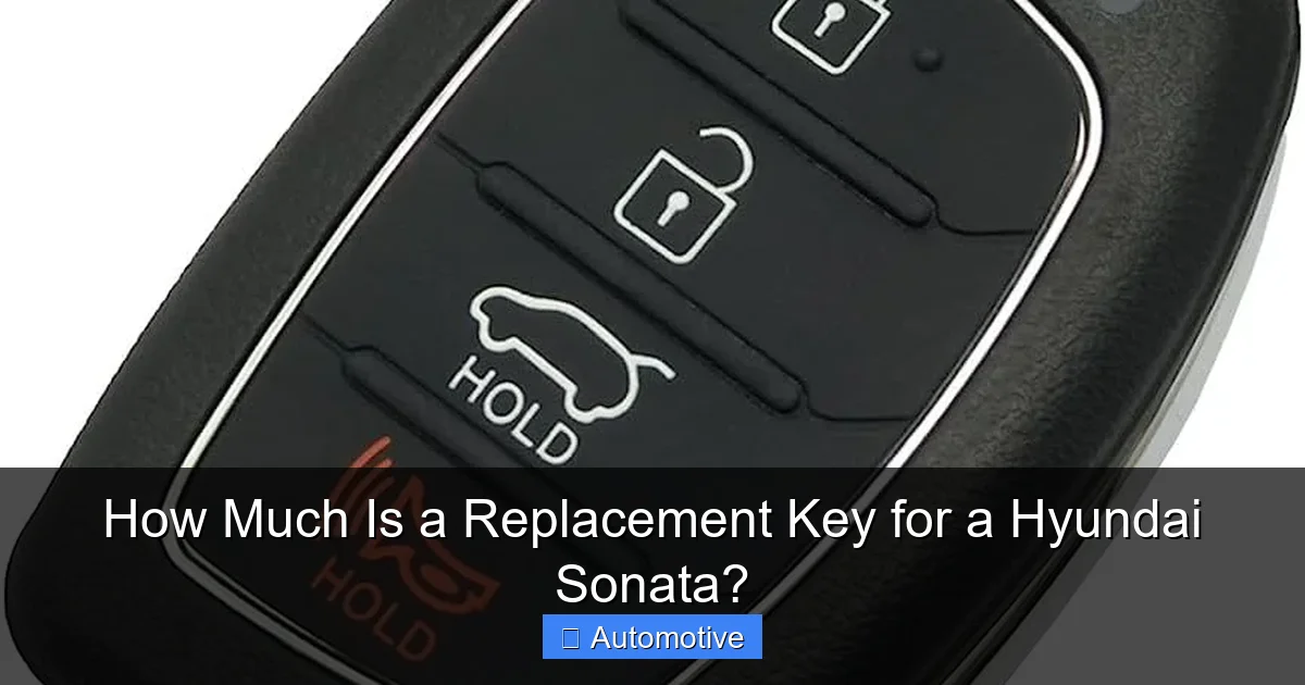 How Much Is a Replacement Key for a Hyundai Sonata?