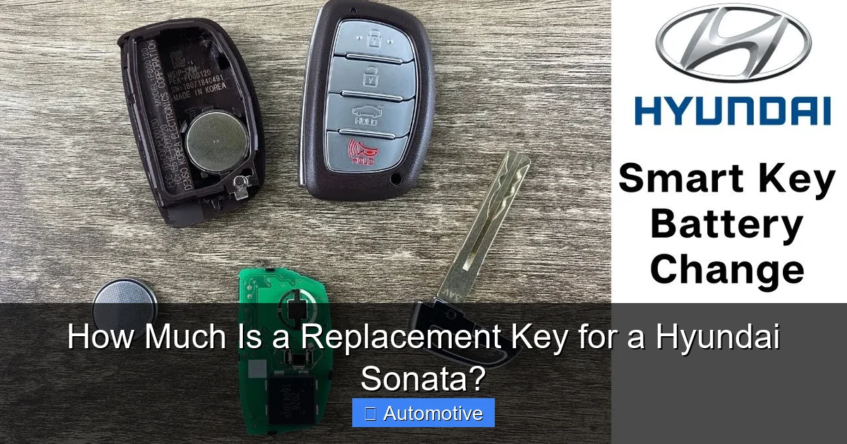 How Much Is a Replacement Key for a Hyundai Sonata?